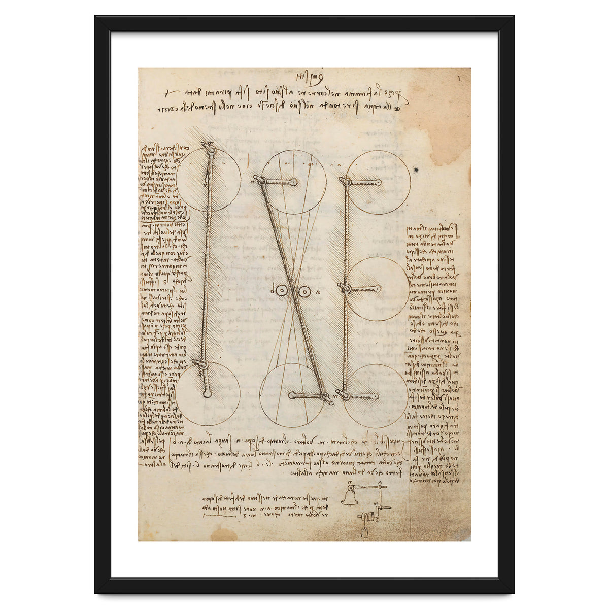 Folio f 1r. Codex Madrid I (Ms. 8937) "Treaty of statics and mechanics", 192 folios with 384 page...