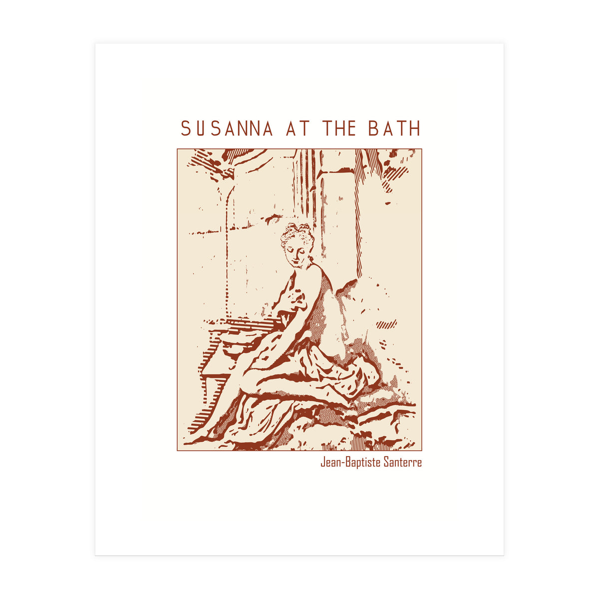 Susanna At The Bath – Jean Baptiste Santerre (Print Only)