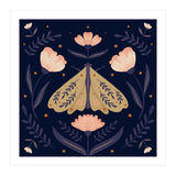 Moth And Flowers  (Print Only) thumbnail