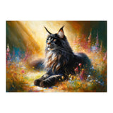 Majestic Lynx In Blooming Meadow (Print Only) thumbnail