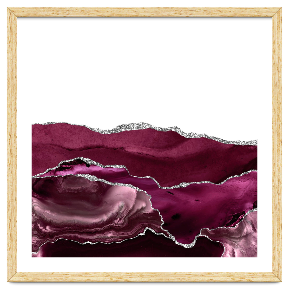 Burgundy & Silver Agate Texture 11