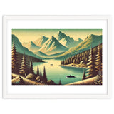 Vintage Alpine Lake Poster thumbnail