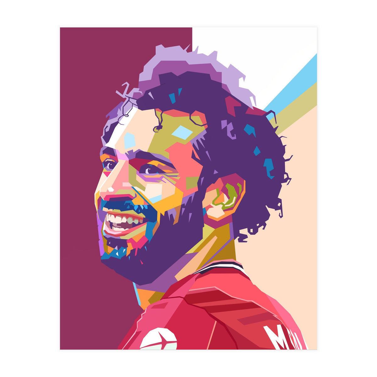 Mohamed Salah pop art portrait (Print Only)