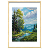 Serene Mountain River Landscape Oil Painting thumbnail