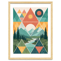 Geometric Convergence: A Mosaic of the Alpine Wilderness