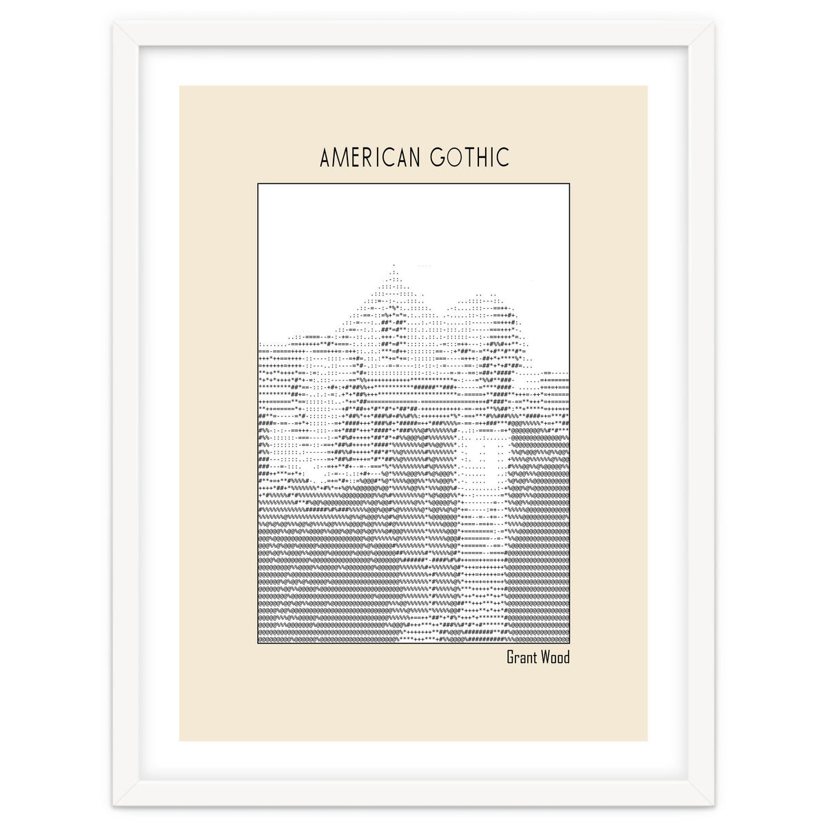 American Gothic – Grant Wood (ascii Art)