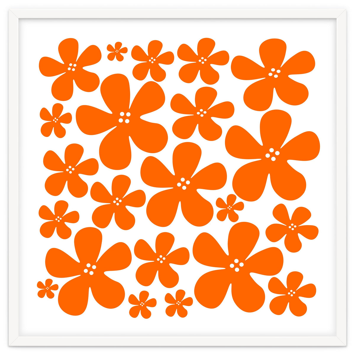 Orange Flowers Pattern
