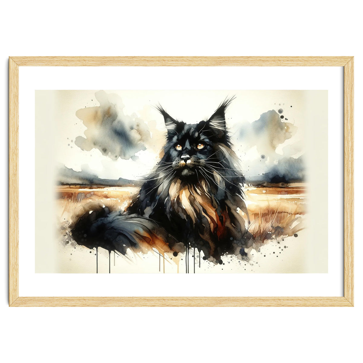 Mystical Black Cat In The Wild