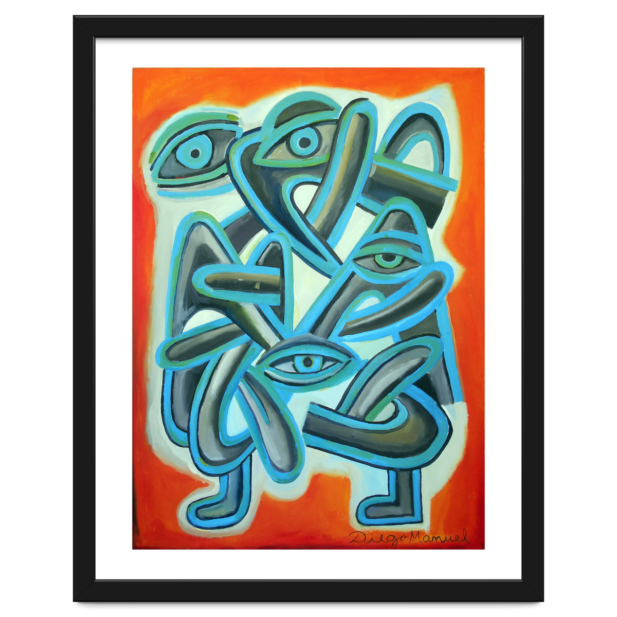 Graffiti Con Ojos Y Lenguas