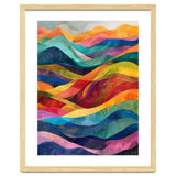 Vibrant Abstract Ribbon Landscape Art thumbnail
