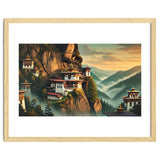 Vintage Bhutan, Mountain Monasteries Poster thumbnail