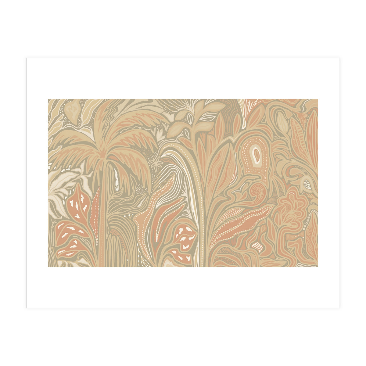 Palmae Mysticae Biege Rustic  (Print Only)