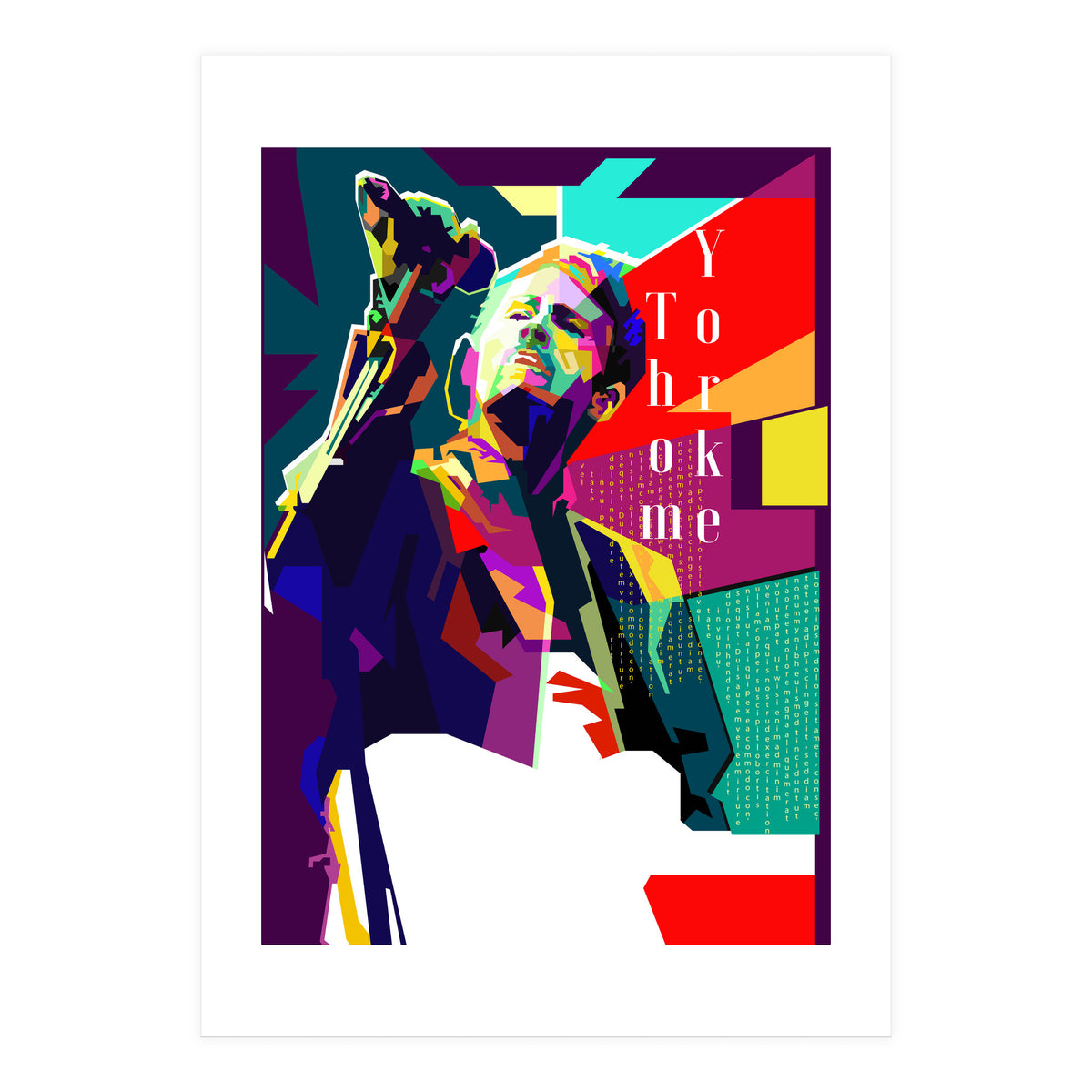 Thom Yorke Singer Musician Pop Art WPAP (Print Only)