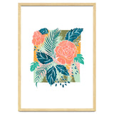Framed Nature, Botanical Floral Rustic Bohemian, Garden Painting Tropical Illustration thumbnail