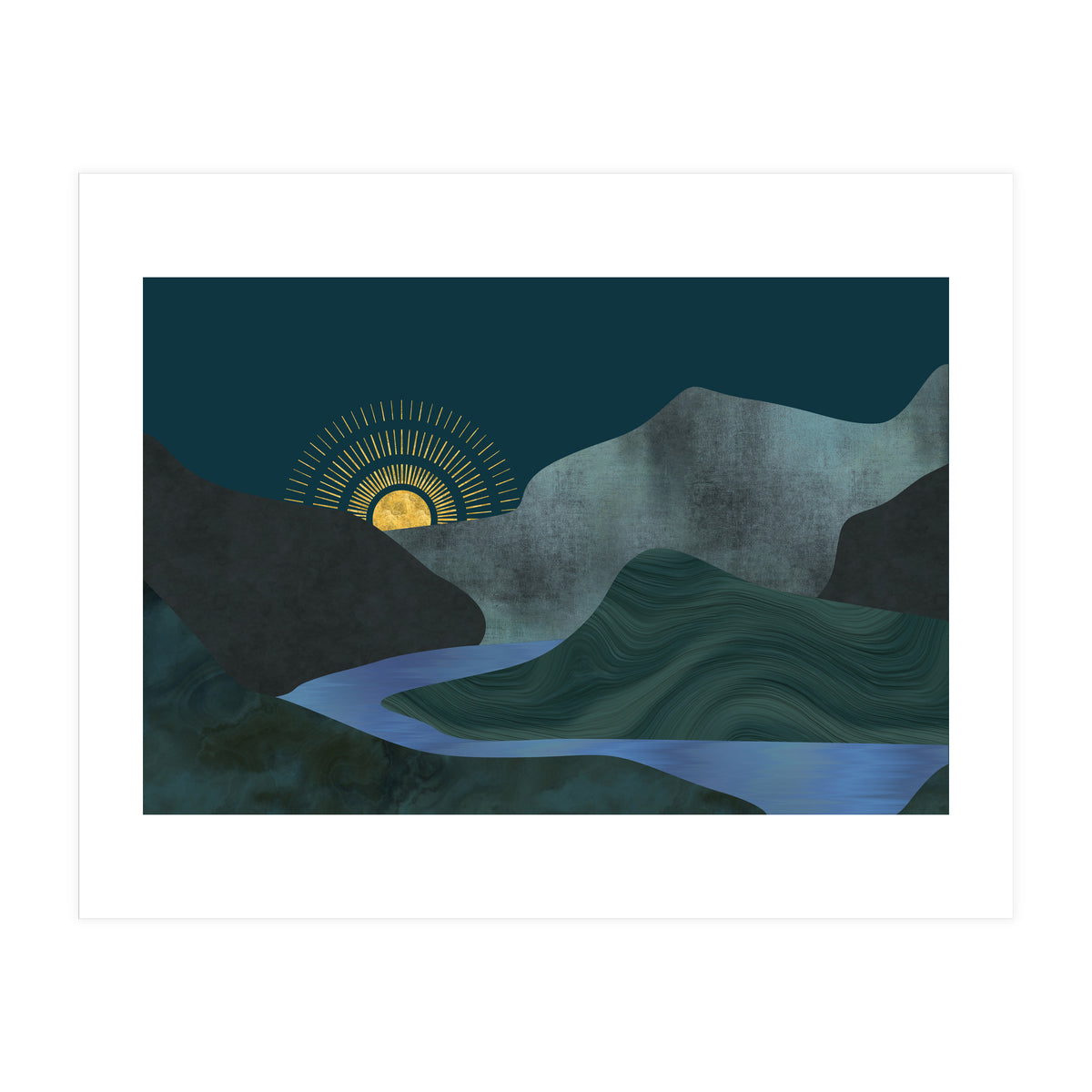 Abstract Landscape Sunrise (Print Only)