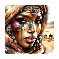 Desert Jewels Tuareg Woman Portrait (Print Only)