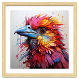Vibrant Abstract Bird Portrait Watercolor Splash thumbnail