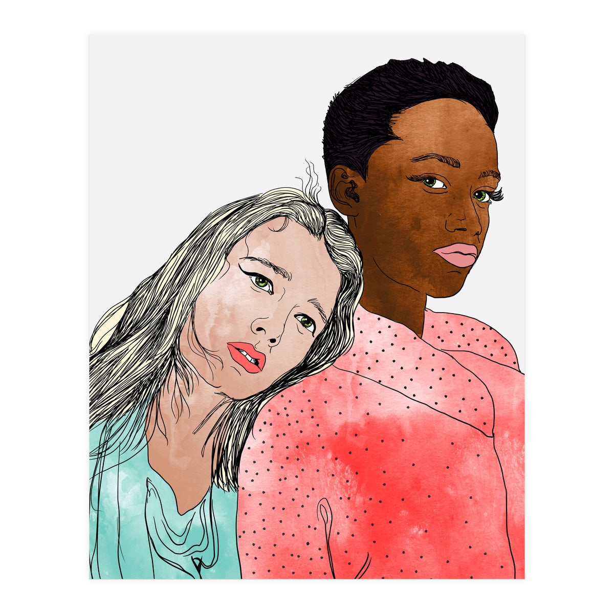 Egalitarism | Equality Anti-racism Feminism Multiculturism | Individuality Watercolor (Print Only)