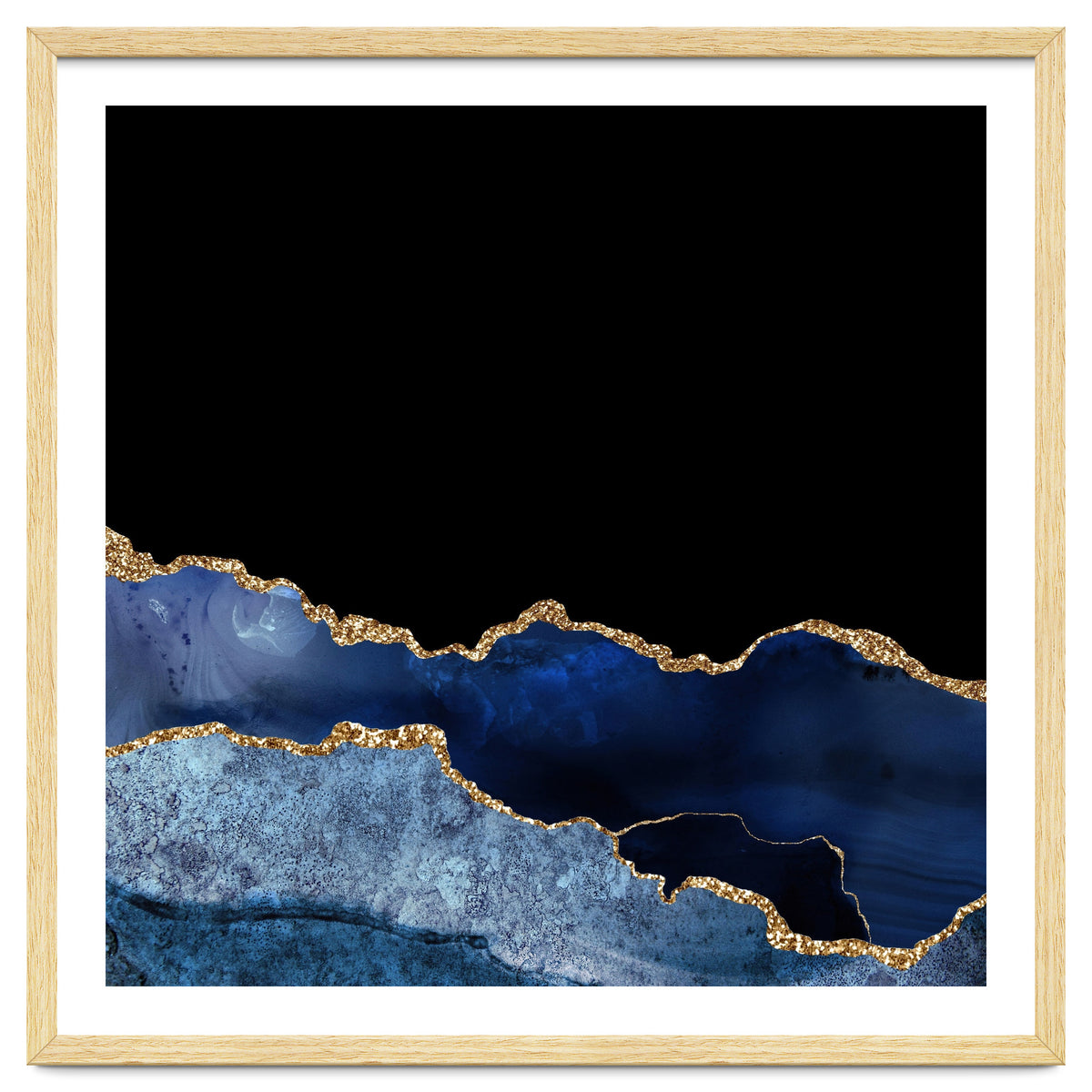 Navy & Gold Agate Texture 10