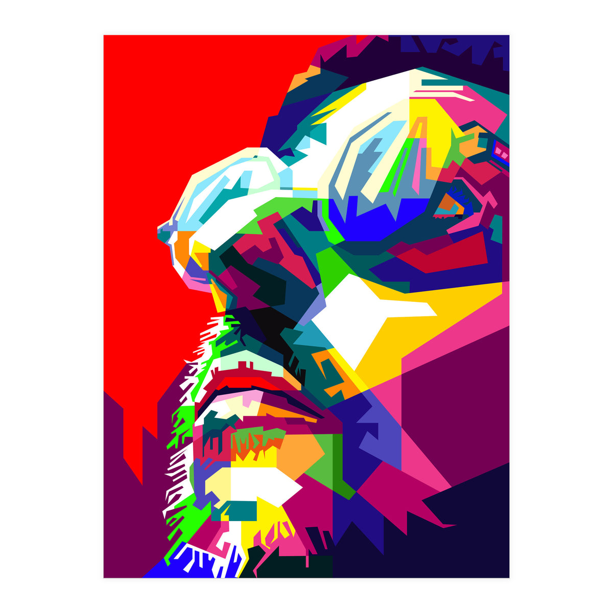 Leon The Professional Hollywood Actor Pop Art WPAP (Print Only)