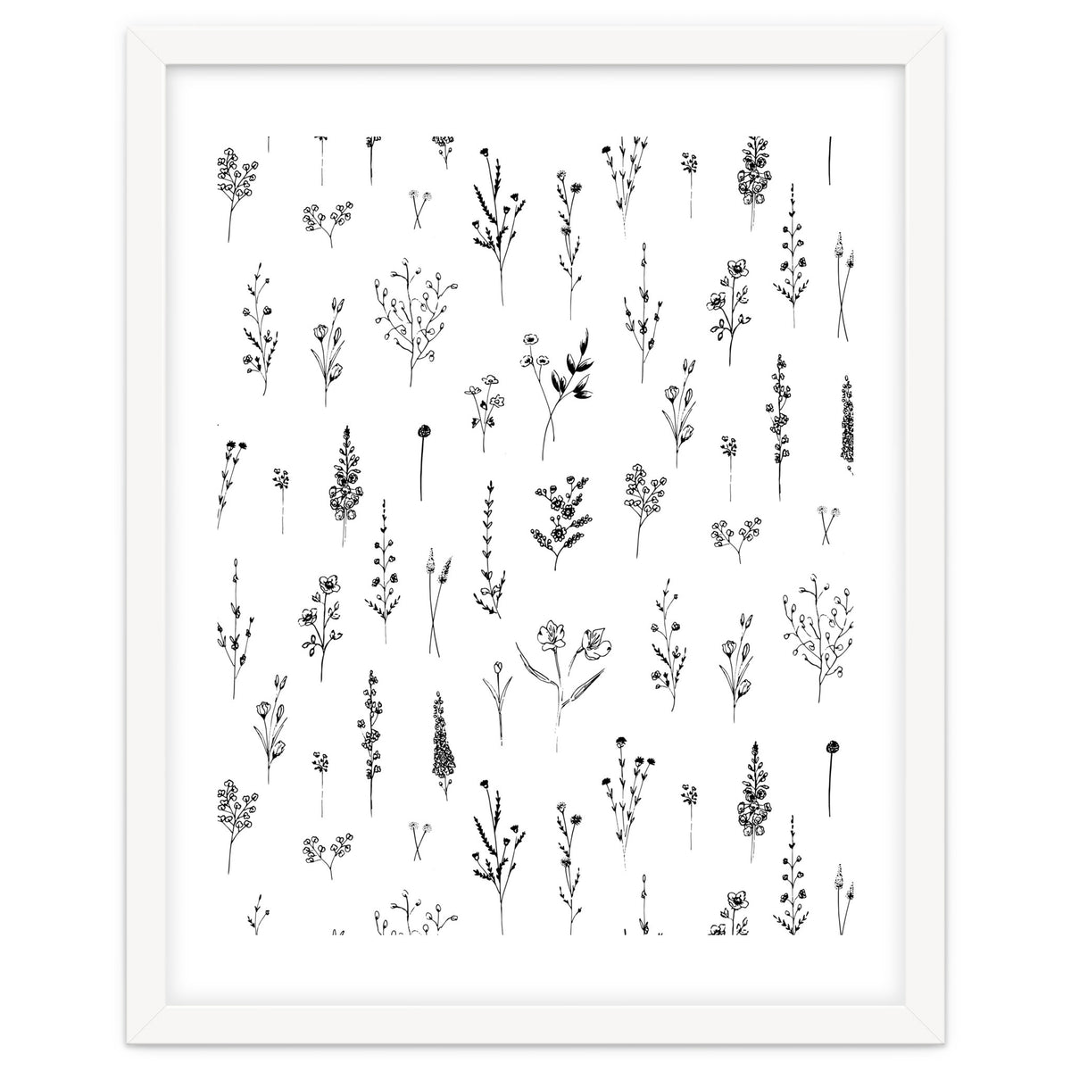 Wildflowers Minimalist Pattern