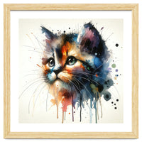 Colorful Kitten Portrait