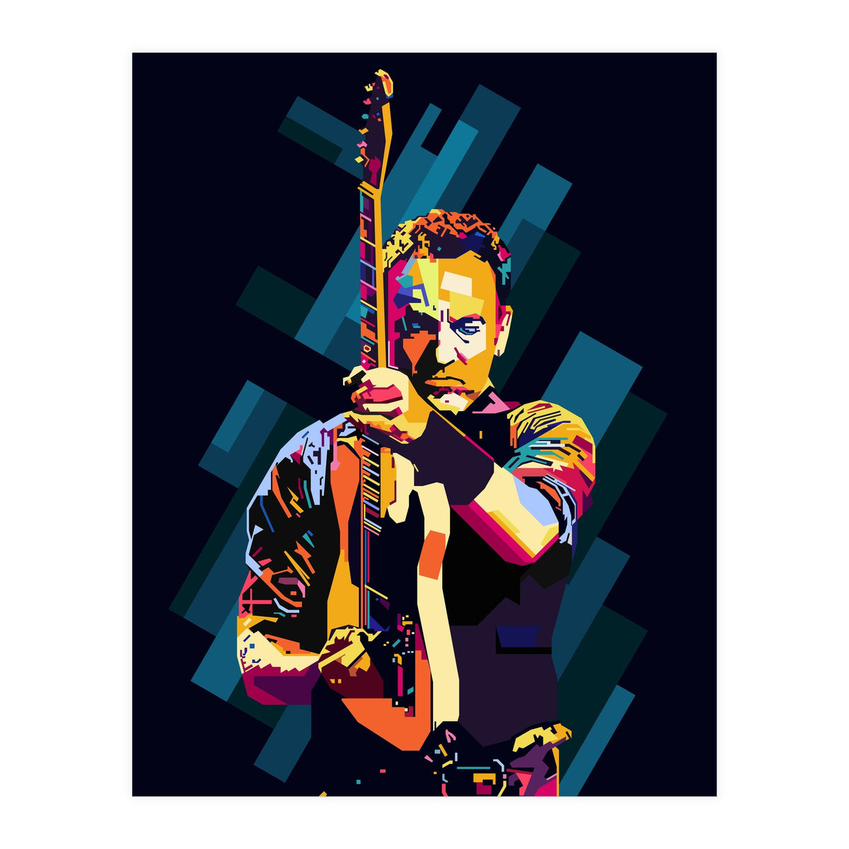Bruce Springsteen Style WPAP (Print Only)
