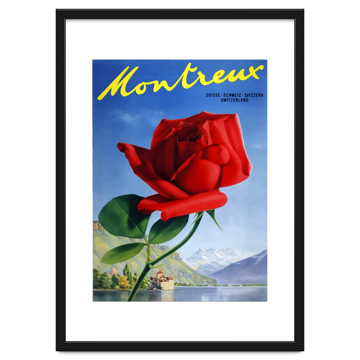 Red Rose on Montreux, Switzerland