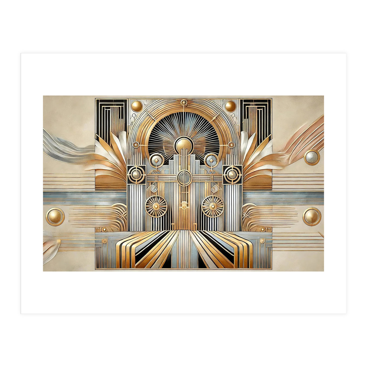 Art Deco Gold Architecture (Print Only)