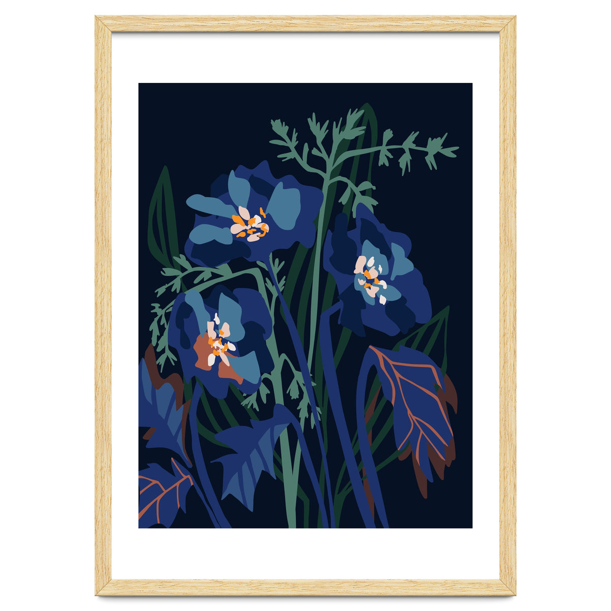 Wild Flowers Dark Midnight