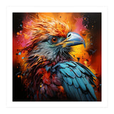 Vibrant Eagle Portrait Abstract Colorful Splatter Art (Print Only) thumbnail
