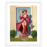 Pinup Girl With Accident At Her Door thumbnail