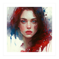 Modern Fairy Tale Blue Eyed Portrait (Print Only)
