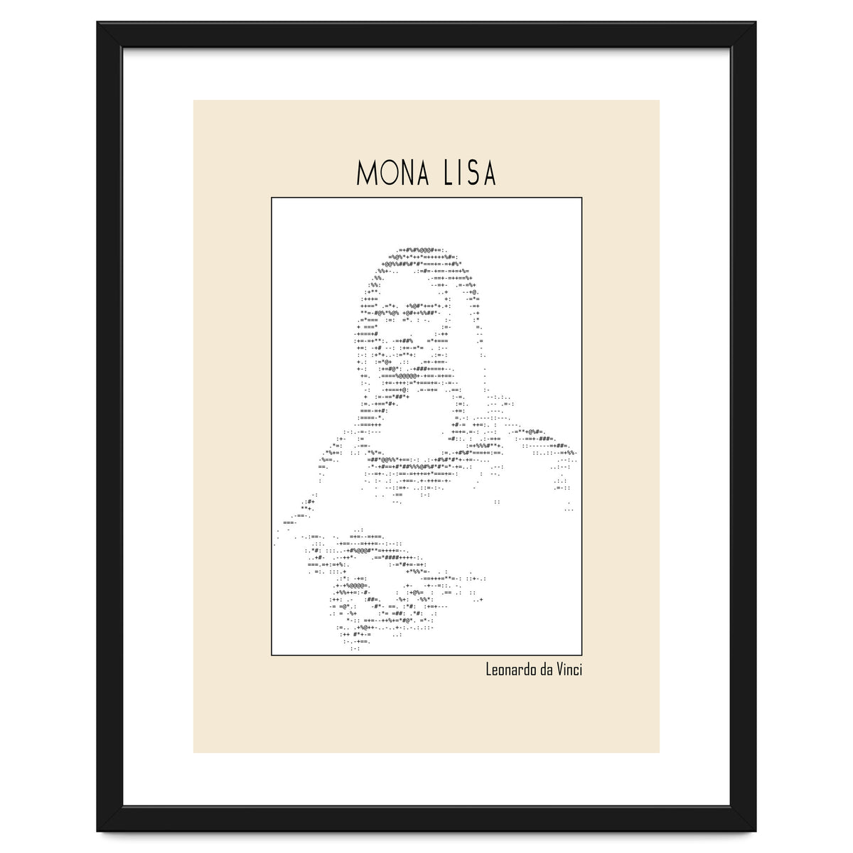 Mona Lisa – Leonardo Da Vinci Ascii Art