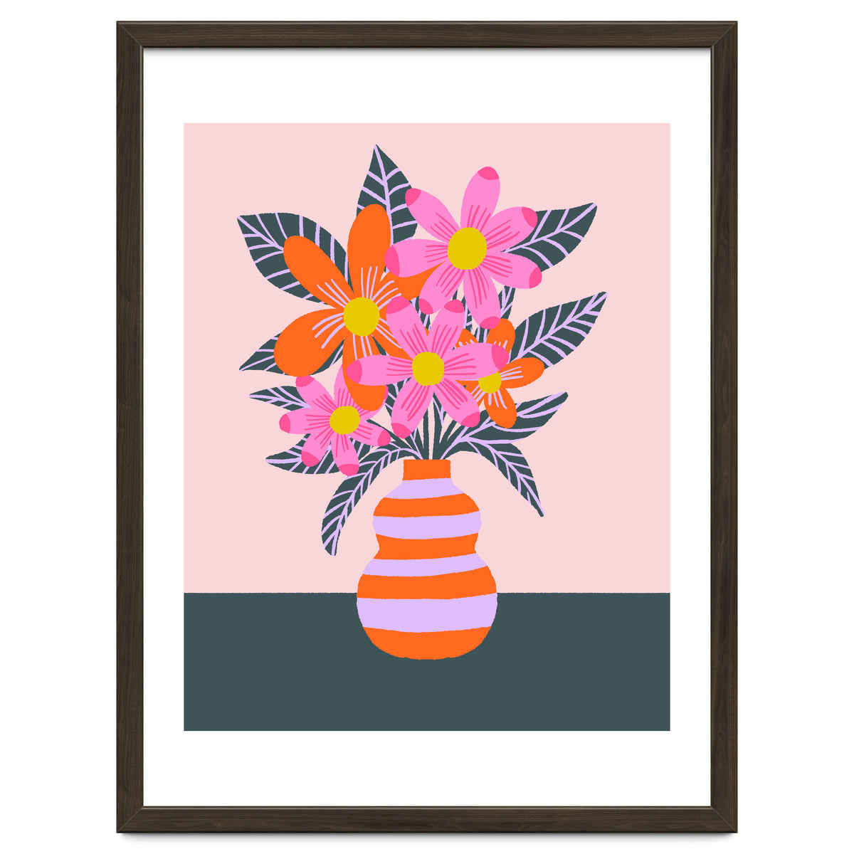 Colorful Flowers In a Vase