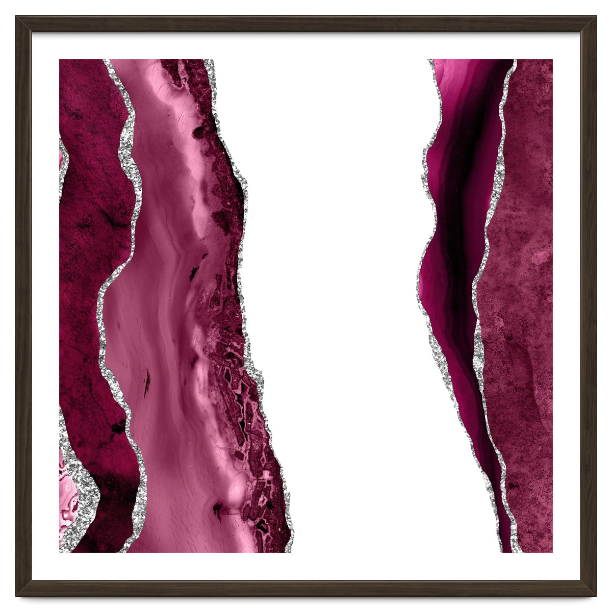 Burgundy & Silver Agate Texture 06