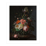 Still Life with Flowers on a Marble Tabletop. Dating: 1716. Measurements: h 48.5 cm × w 39.5 cm. (Print Only) thumbnail