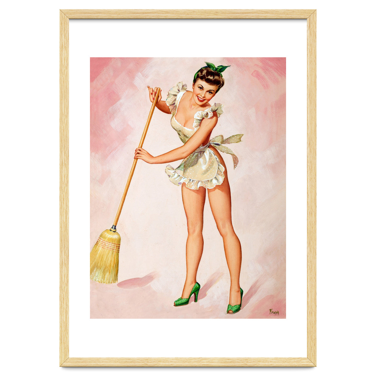 Sexy Pinup Mate On The Work