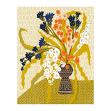 Floral Contemporary Still Life Mustard Yellow (Print Only) thumbnail