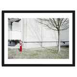 Red light pole and Tree shadow on the wall thumbnail