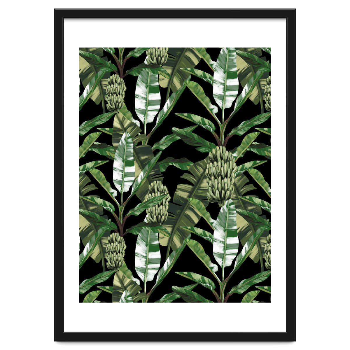 Banano Leaves Dark Jungle