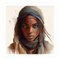 Watercolor Tuareg Woman #2 (Print Only)