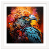 Vibrant Eagle Portrait Abstract Colorful Splatter Art thumbnail