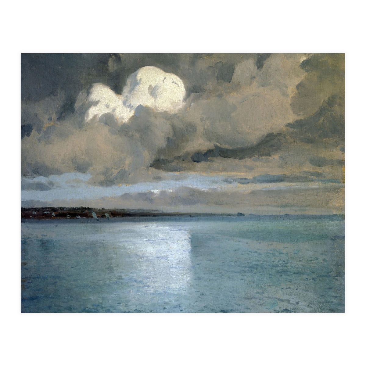 SEA LANDSCAPE OF CADAQUES ("MARINA DE CADAQUES") - OIL ON TABLE - 70X71 CM. (Print Only)