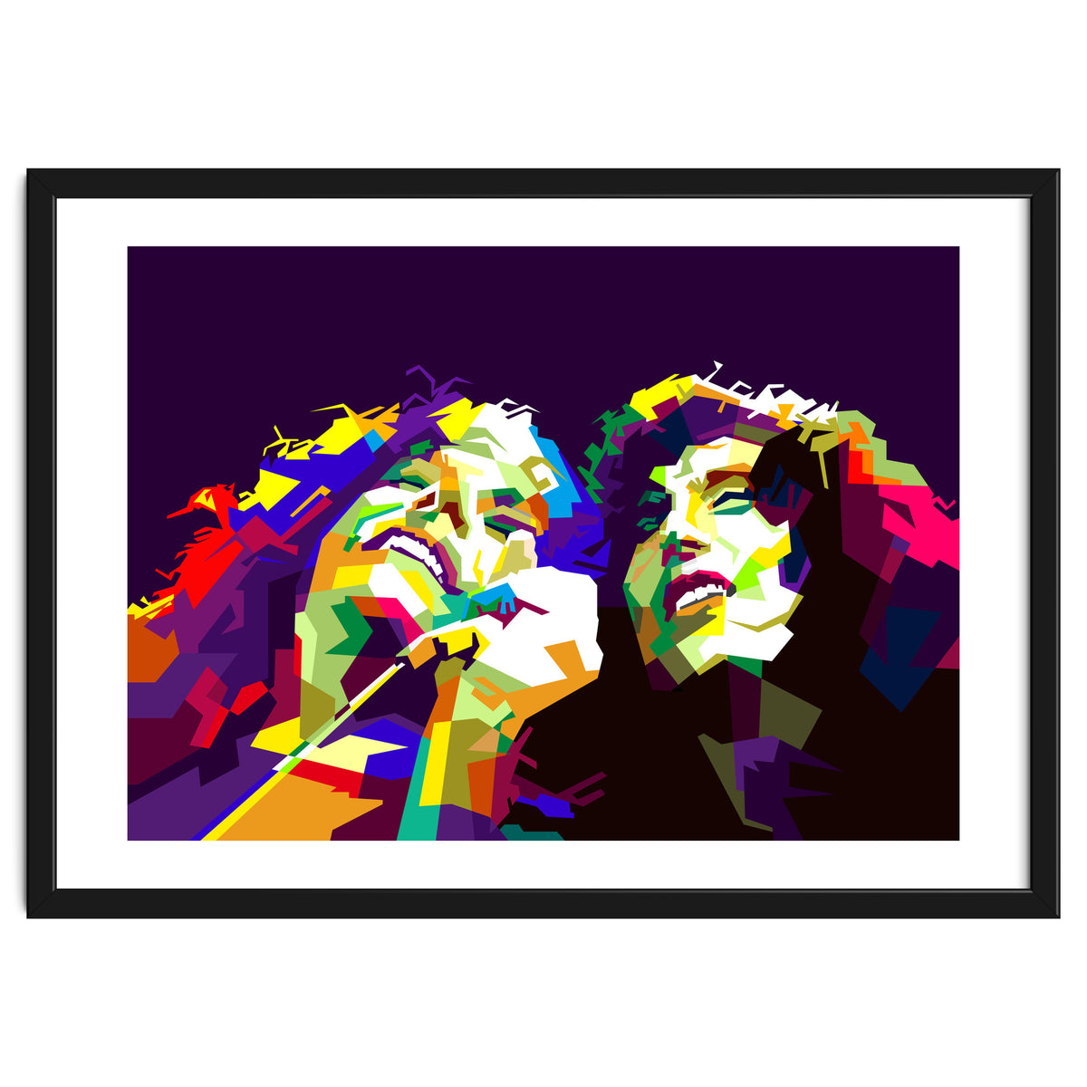 Robert Plant And Jimmy Page Pop Art WPAP