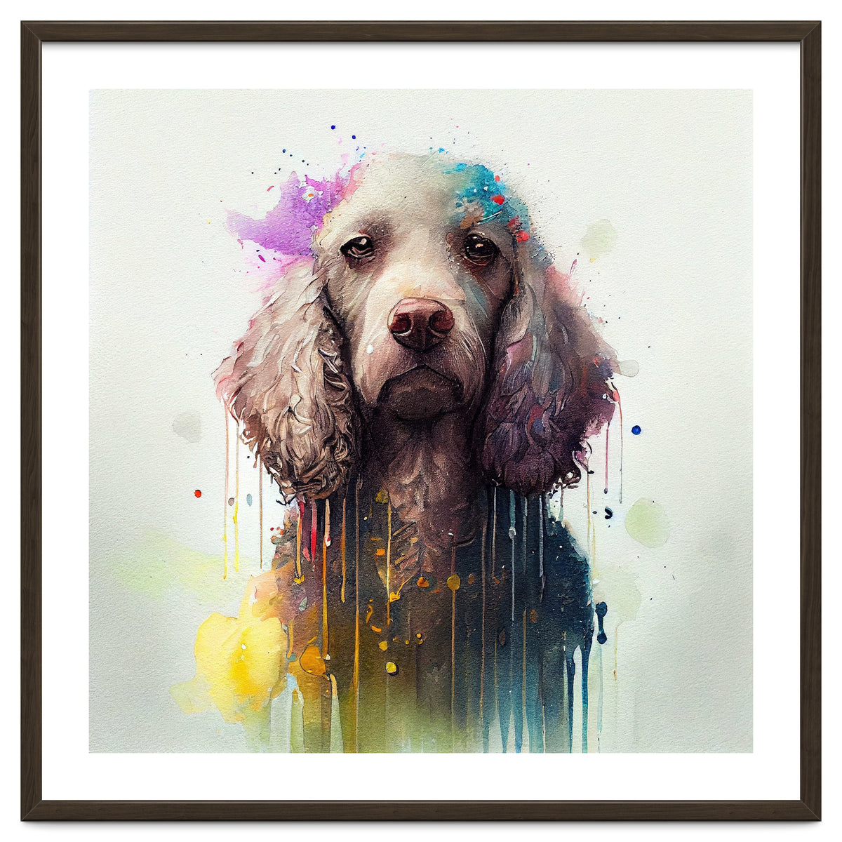 Watercolor Poodle Dog