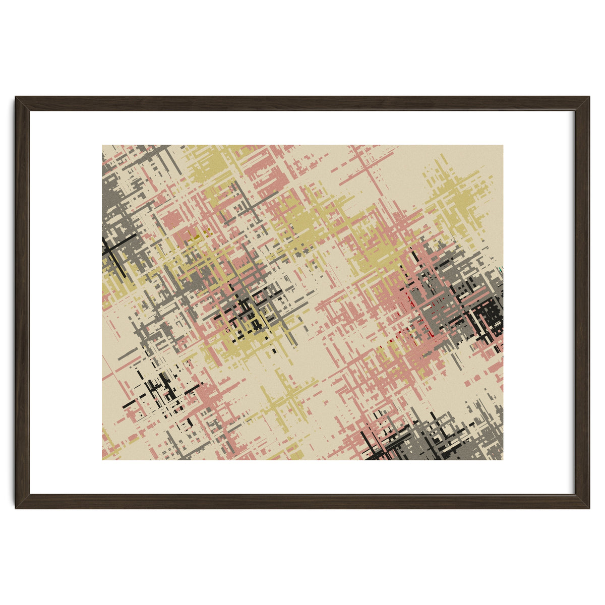 Geometric Cross Patterns Muted