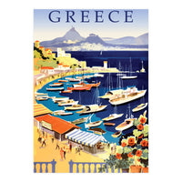 Greece, Fishing Boats on a Harbor (Print Only)