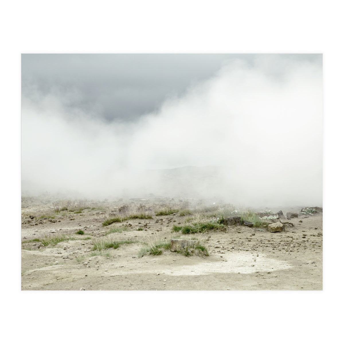 Landscape covered by hot spring steam - Iceland (Print Only)
