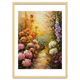 Golden Hour Summer Garden Path Oil Painting thumbnail
